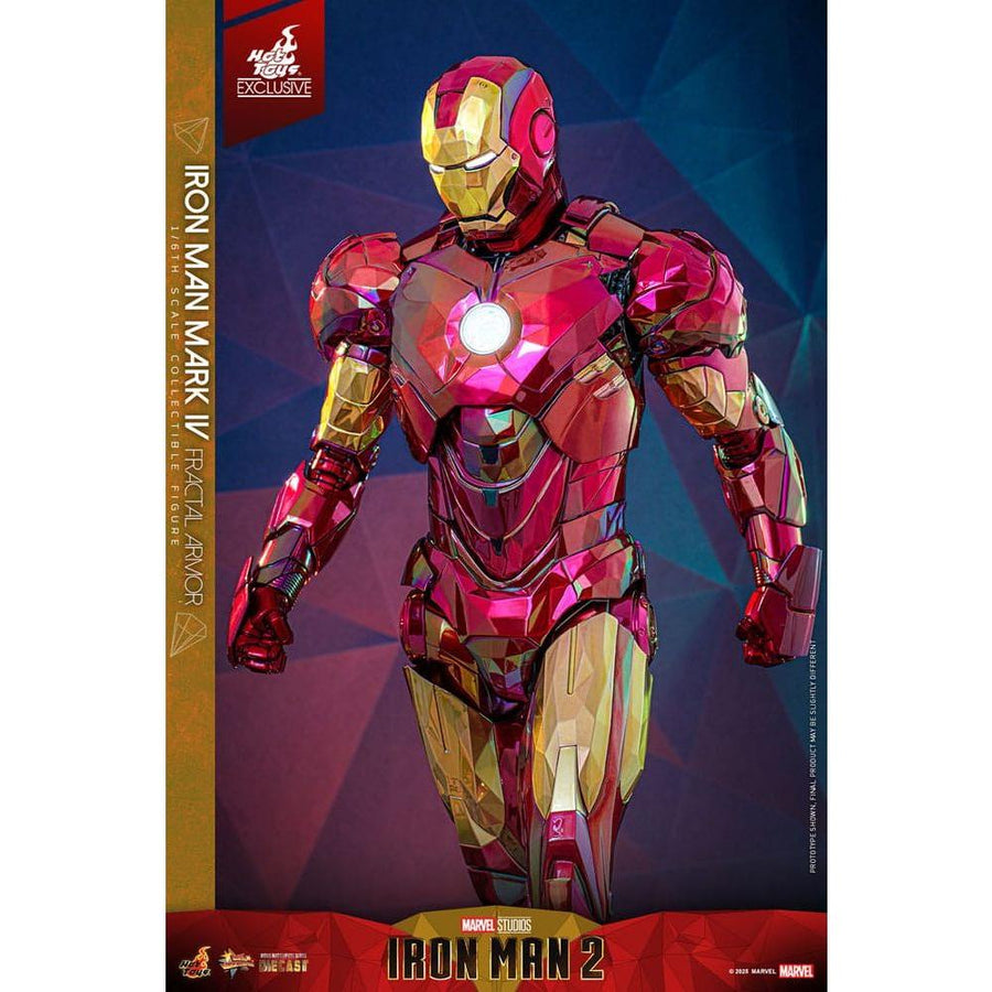 Iron Man Movie Masterpiece Diecast Action Figure 1/6 Iron Man Mark VI (Fractal Armor) Hot Toys Exclusive 33 cm - The Happy Toy Store