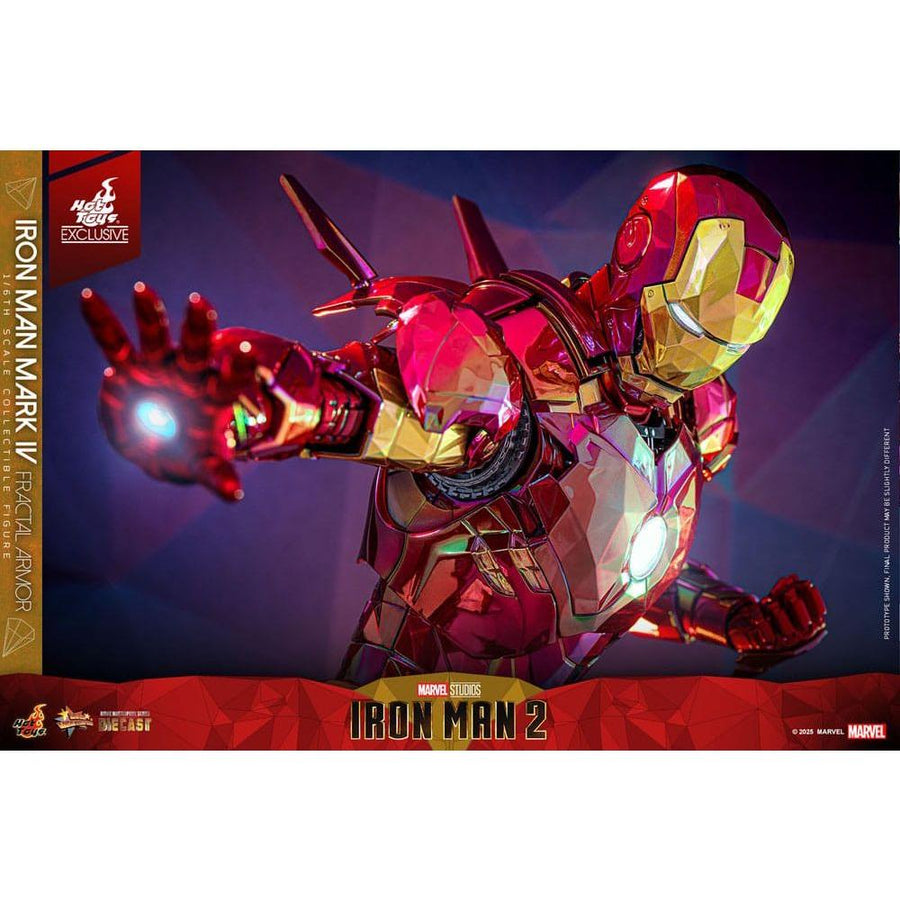 Iron Man Movie Masterpiece Diecast Action Figure 1/6 Iron Man Mark VI (Fractal Armor) Hot Toys Exclusive 33 cm - The Happy Toy Store