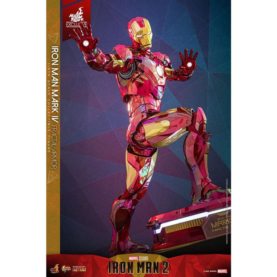 Iron Man Movie Masterpiece Diecast Action Figure 1/6 Iron Man Mark VI (Fractal Armor) Hot Toys Exclusive 33 cm - The Happy Toy Store