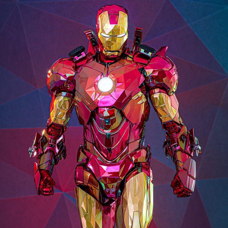 Iron Man Movie Masterpiece Diecast Action Figure 1/6 Iron Man Mark VI (Fractal Armor) Hot Toys Exclusive 33 cm - The Happy Toy Store