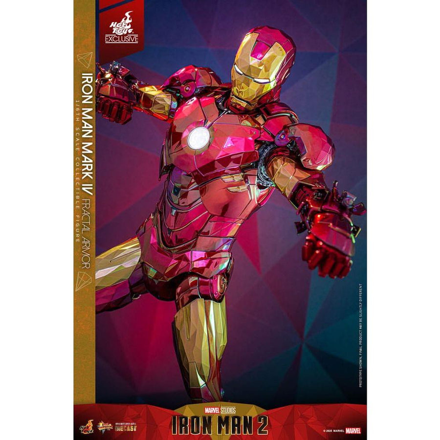 Iron Man Movie Masterpiece Diecast Action Figure 1/6 Iron Man Mark VI (Fractal Armor) Hot Toys Exclusive 33 cm - The Happy Toy Store