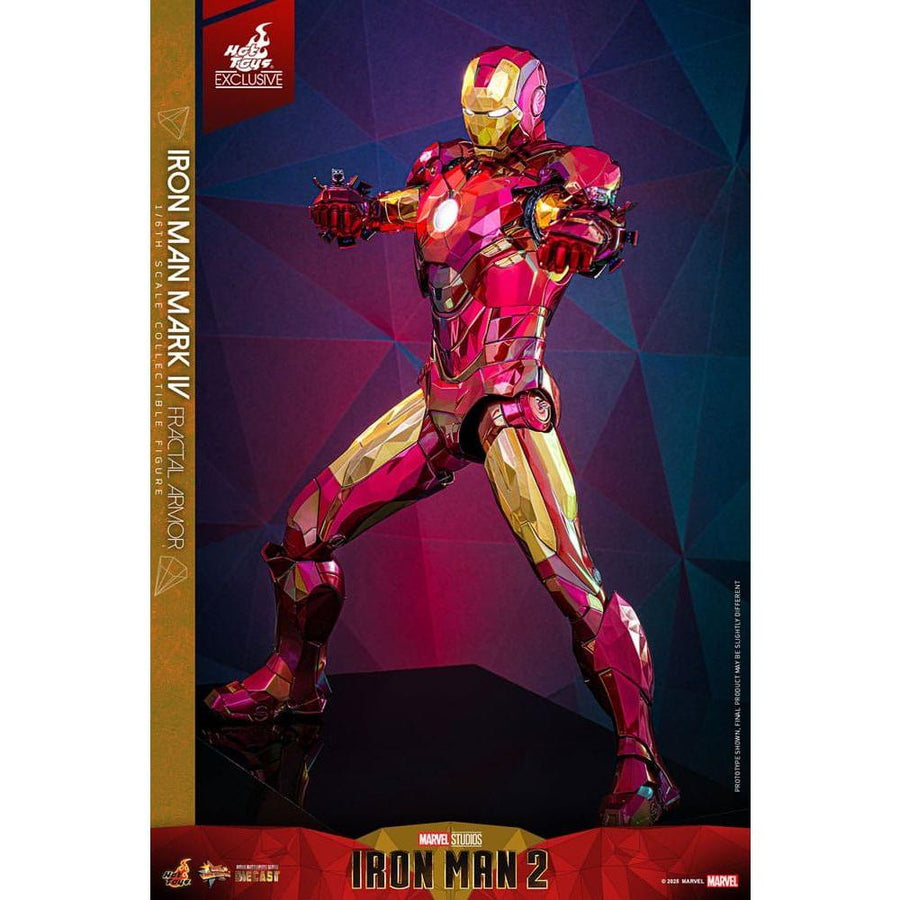Iron Man Movie Masterpiece Diecast Action Figure 1/6 Iron Man Mark VI (Fractal Armor) Hot Toys Exclusive 33 cm - The Happy Toy Store