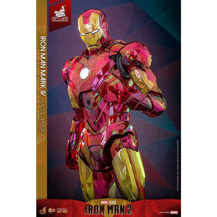 Iron Man Movie Masterpiece Diecast Action Figure 1/6 Iron Man Mark VI (Fractal Armor) Hot Toys Exclusive 33 cm - The Happy Toy Store