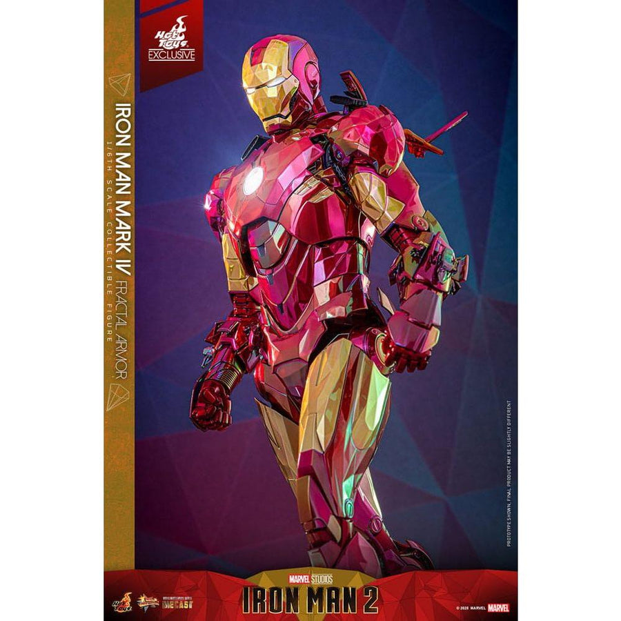 Iron Man Movie Masterpiece Diecast Action Figure 1/6 Iron Man Mark VI (Fractal Armor) Hot Toys Exclusive 33 cm - The Happy Toy Store