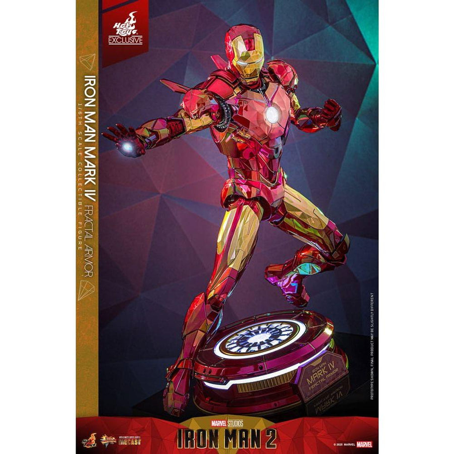 Iron Man Movie Masterpiece Diecast Action Figure 1/6 Iron Man Mark VI (Fractal Armor) Hot Toys Exclusive 33 cm - The Happy Toy Store