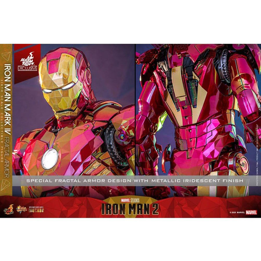 Iron Man Movie Masterpiece Diecast Action Figure 1/6 Iron Man Mark VI (Fractal Armor) Hot Toys Exclusive 33 cm - The Happy Toy Store