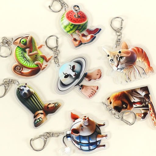 Italian Brainrot Random Acrylic Keyring Blind Pack - The Happy Toy Store