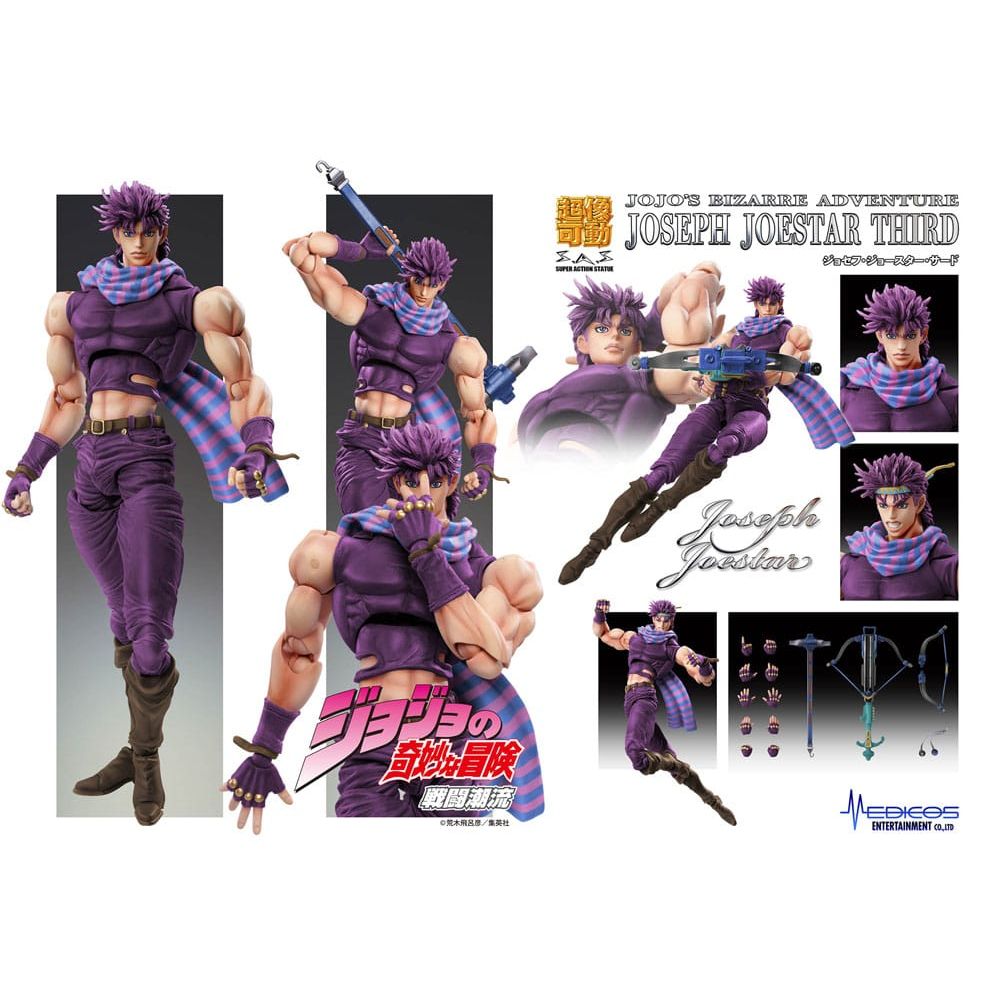 JoJo's Bizarre Adventure Battle Tendency Action Figure Chozokado Joseph Joestar Third 16 cm - The Happy Toy Store