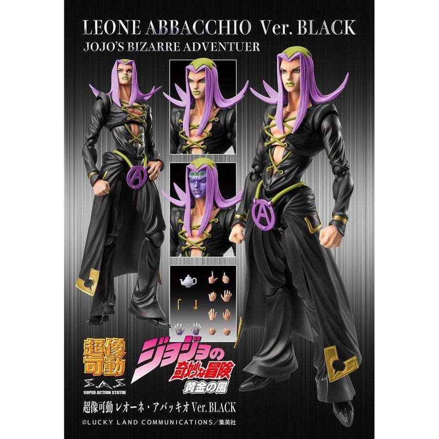 JoJo's Bizarre Adventure Part 5 Super Action Action Figure Chozokado Leone Abbacchio Black Ver. 16 cm - The Happy Toy Store