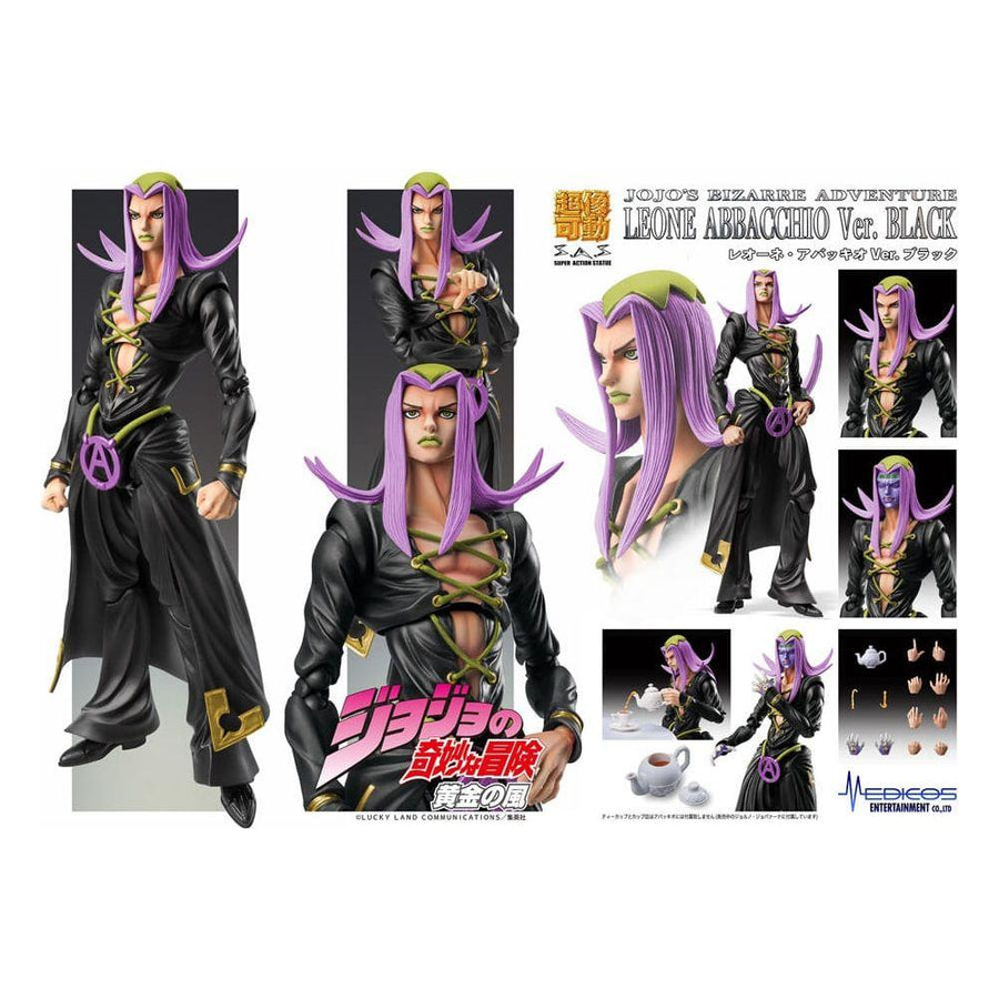 JoJo's Bizarre Adventure Part 5 Super Action Action Figure Chozokado Leone Abbacchio Black Ver. 16 cm - The Happy Toy Store