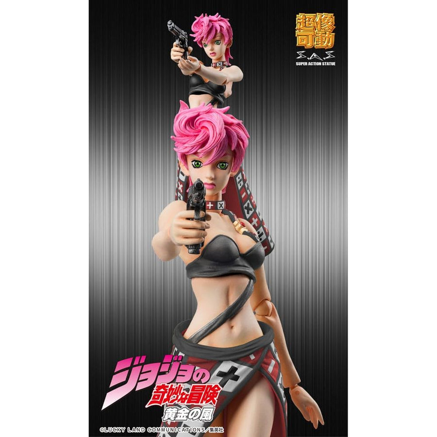 JoJo's Bizarre Adventure Part 5 Super Action Action Figure Chozokado Trish Una Black Ver. 15 cm - The Happy Toy Store