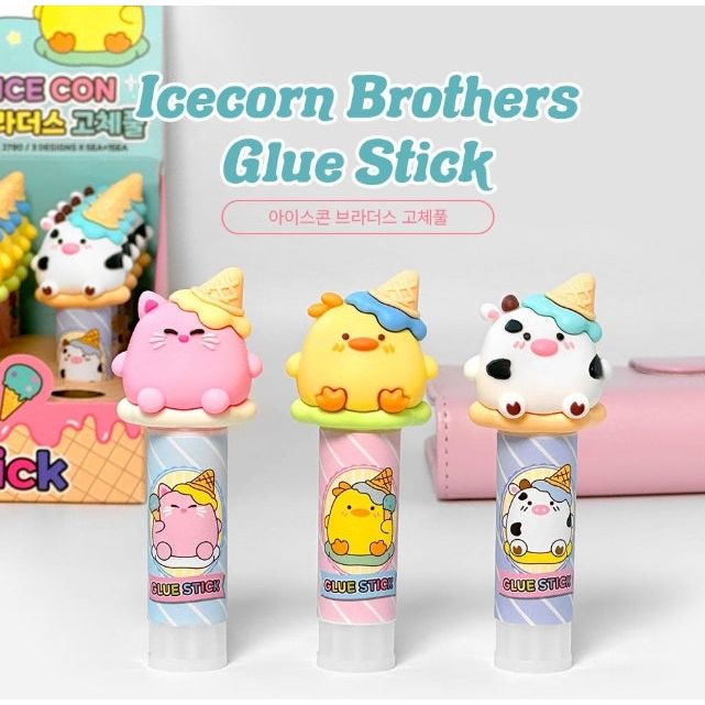 Kawaii Ice Cone Brothers Glue Stick - The Happy Toy Store