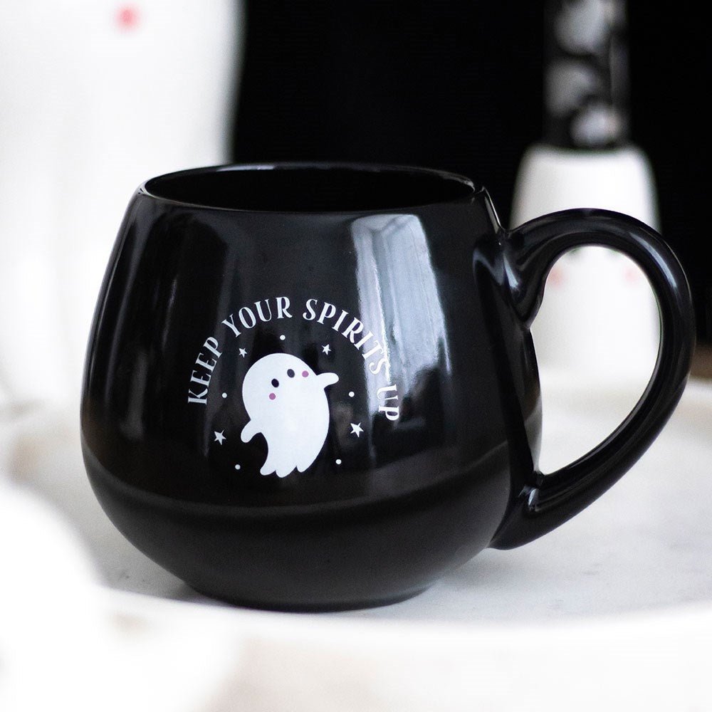 Keep Your Spirits Up Rounded Halloween Ghost Mug - The Happy Toy Store