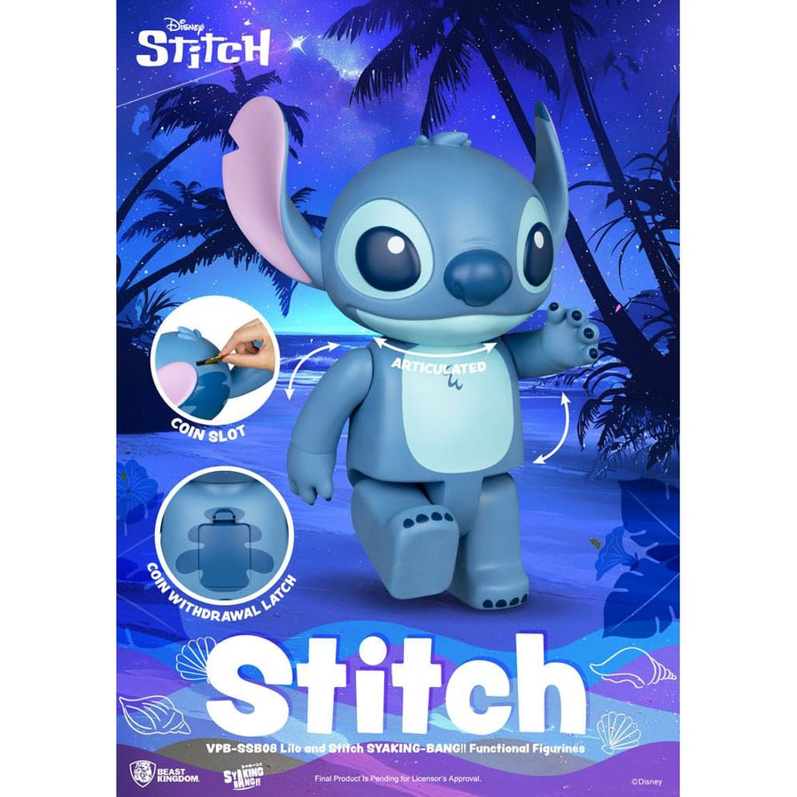 Lilo & Stitch Syaing Bang Vinyl Bank Stitch 30 cm - The Happy Toy Store