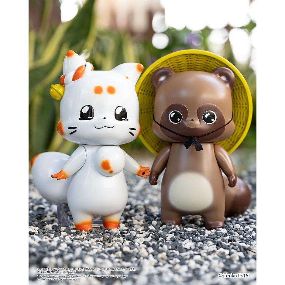 Little Fox with Two Tails Vinyl Figure Chibi Creature Ponkichi 15 cm - The Happy Toy Store