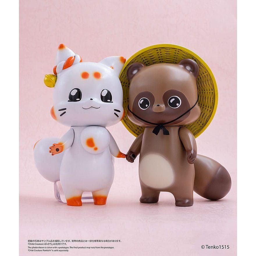 Little Fox with Two Tails Vinyl Figure Chibi Creature Ponkichi 15 cm - The Happy Toy Store