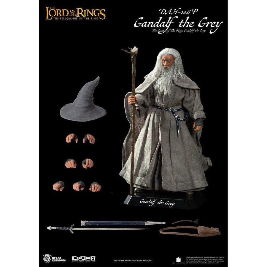 Lord of the Rings Dynamic 8ction Heroes Action Figure 1/9 Gandalf the Grey 21 cm - The Happy Toy Store