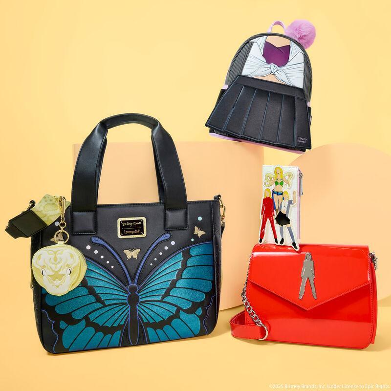 Loungefly Britney Spears Butterfly Tote Crossbody Bag with Coin Bag - The Happy Toy Store