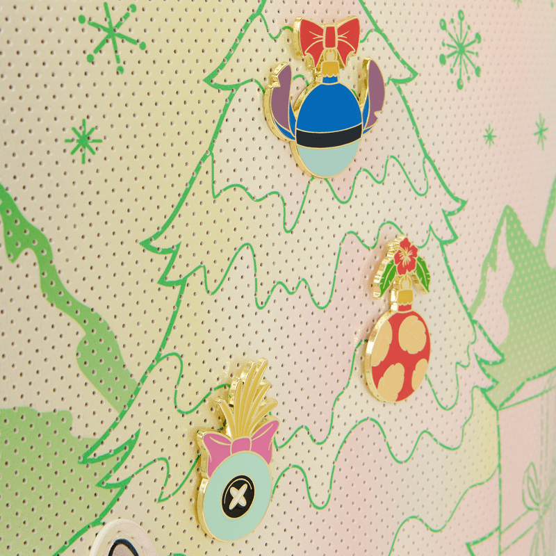 Loungefly Disney Lilo & Stitch Holiday Tote Pin Trader Crossbody Bag - The Happy Toy Store