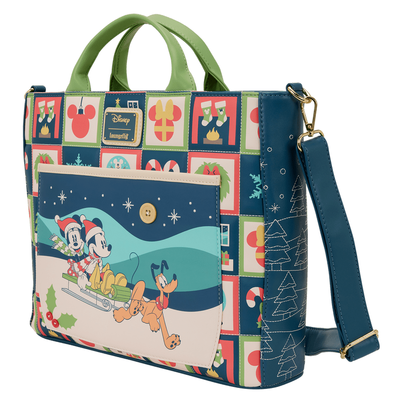 Loungefly Disney Mickey & Friends Holiday Convertible Backpack & Tote Crossbody Bag - The Happy Toy Store