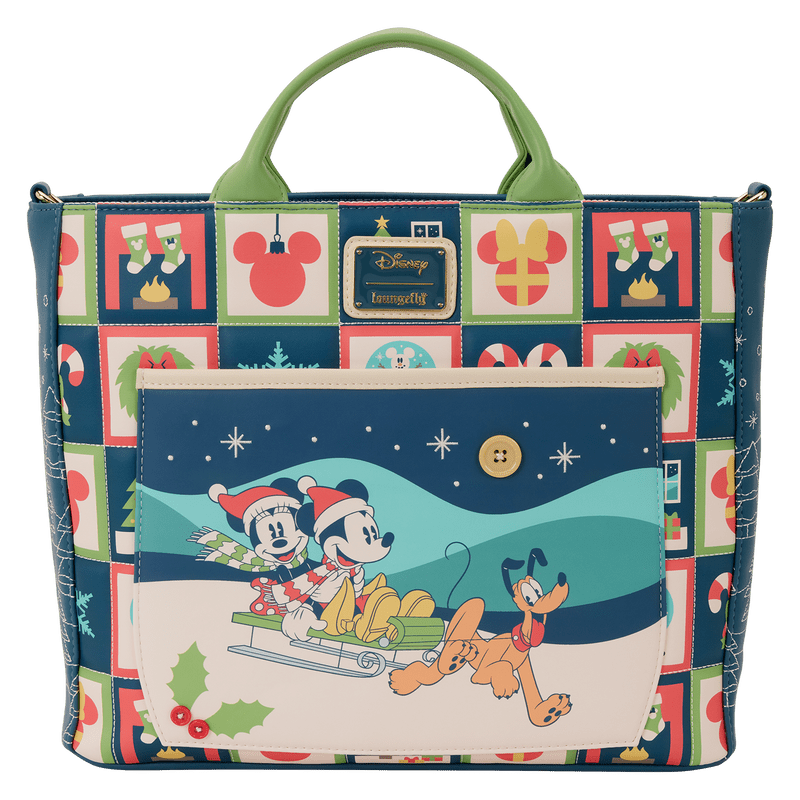 Loungefly Disney Mickey & Friends Holiday Convertible Backpack & Tote Crossbody Bag - The Happy Toy Store