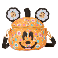 Loungefly Disney Mickey Mouse Floral Pumpkin Head Glow Figural Crossbody Bag - The Happy Toy Store