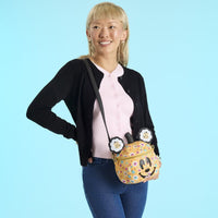 Loungefly Disney Mickey Mouse Floral Pumpkin Head Glow Figural Crossbody Bag - The Happy Toy Store
