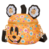 Loungefly Disney Mickey Mouse Floral Pumpkin Head Glow Figural Crossbody Bag - The Happy Toy Store