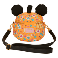 Loungefly Disney Mickey Mouse Floral Pumpkin Head Glow Figural Crossbody Bag - The Happy Toy Store