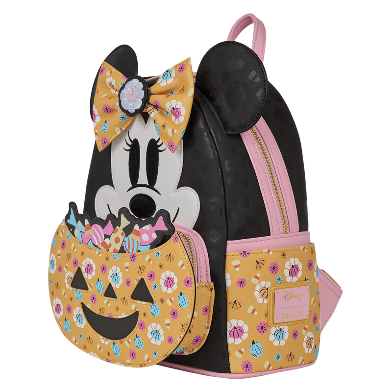 Loungefly Disney Minnie Mouse Cosplay Floral Pumpkin Glow Mini Backpack - The Happy Toy Store