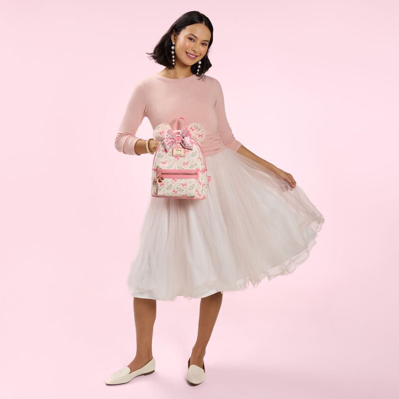 Loungefly Disney Minnie Mouse Floral All - Over Print Mini Backpack - The Happy Toy Store