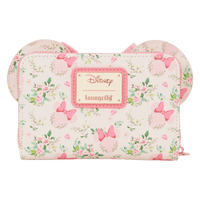 Loungefly Disney Minnie Mouse Floral All - Over Print Zip Around Wallet - The Happy Toy Store