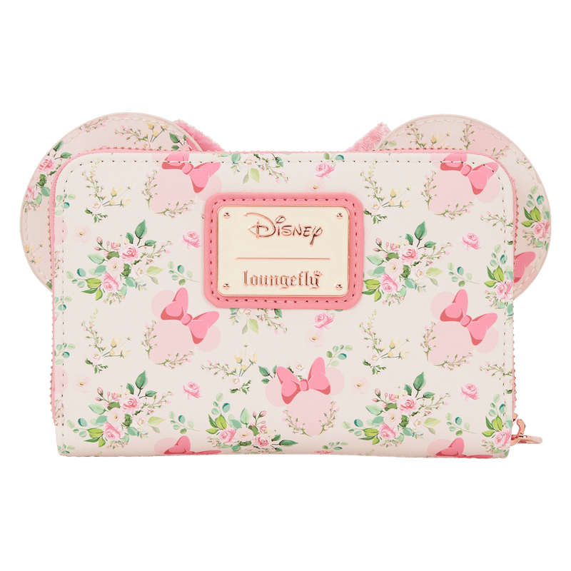 Loungefly Disney Minnie Mouse Floral All - Over Print Zip Around Wallet - The Happy Toy Store