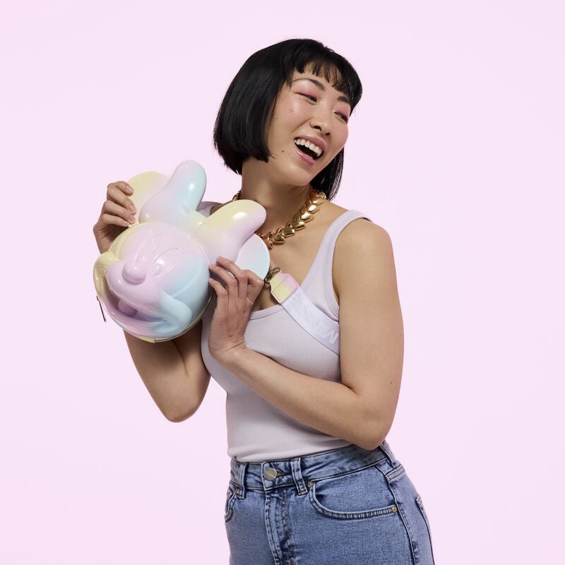 Loungefly Disney Minnie Mouse Pastel Tie - Dye Molded Figural Crossbody Bag - The Happy Toy Store