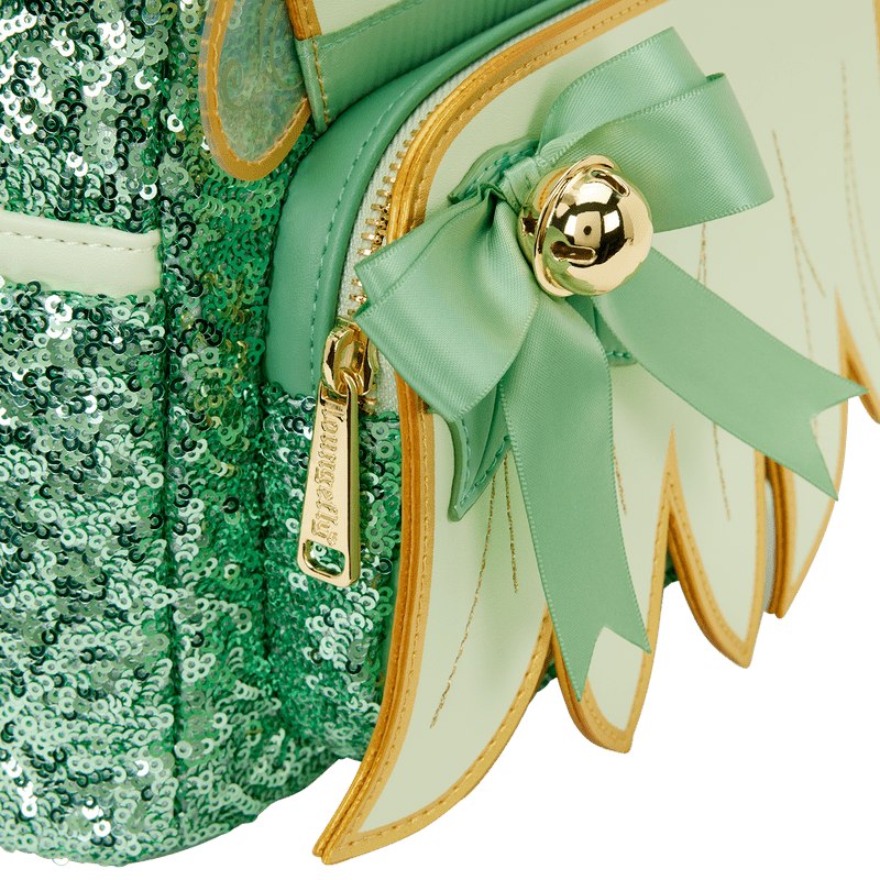 Loungefly Disney Peter Pan Tinker Bell Holiday Cosplay Sequin Mini Backpack - The Happy Toy Store