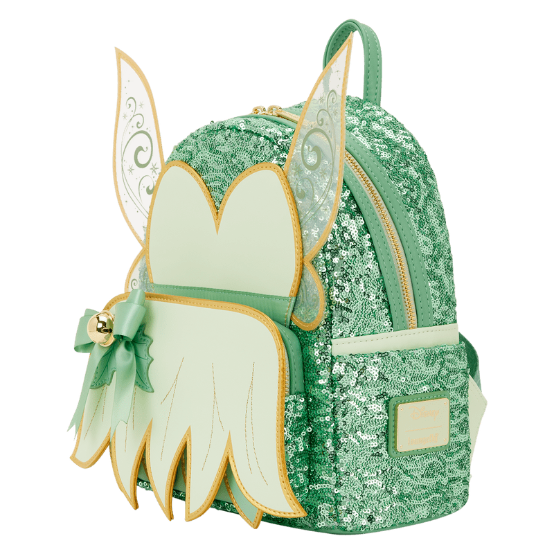 Loungefly Disney Peter Pan Tinker Bell Holiday Cosplay Sequin Mini Backpack - The Happy Toy Store