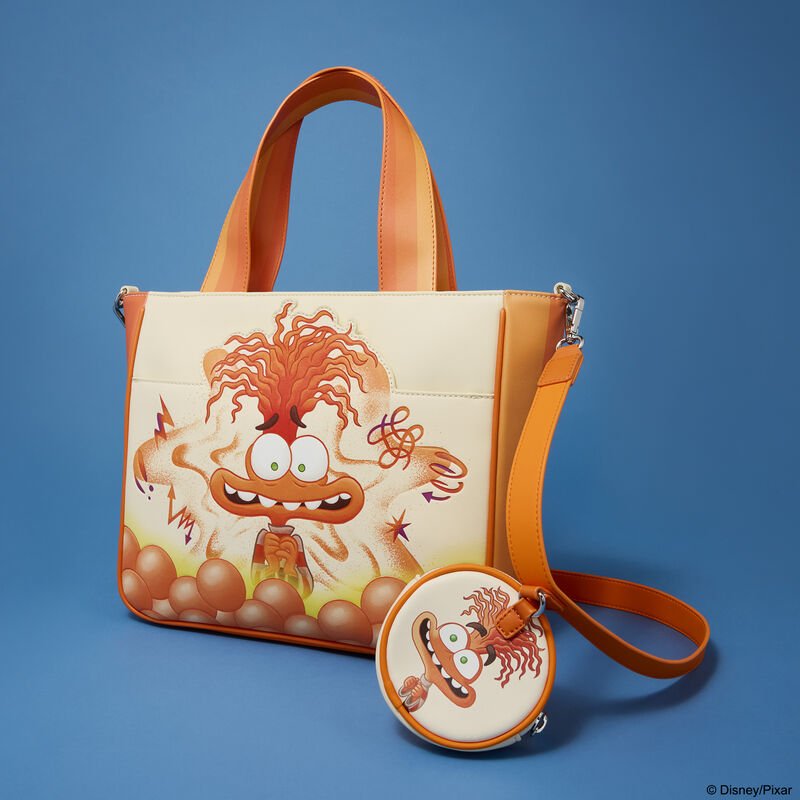 Loungefly Disney Pixar Inside Out 2 Anxiety Tote Crossbody Bag with Coin Bag - The Happy Toy Store