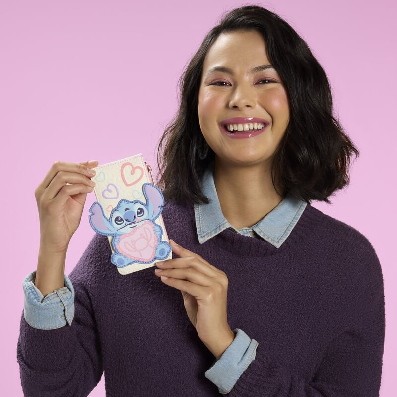 Loungefly Disney Stitch & Angel Be Mine Large Card Holder - The Happy Toy Store