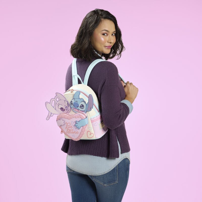 Loungefly Disney Stitch & Angel Be Mine Mini Backpack - The Happy Toy Store