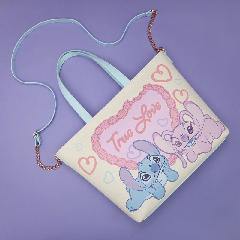 Loungefly Disney Stitch & Angel True Love Tote Crossbody Bag - The Happy Toy Store