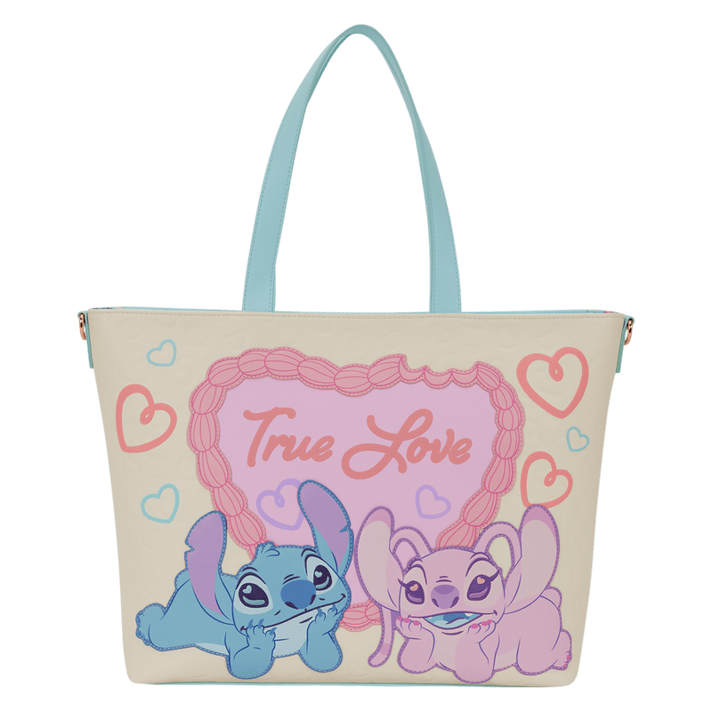 Loungefly Disney Stitch & Angel True Love Tote Crossbody Bag - The Happy Toy Store