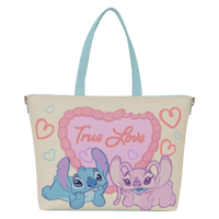 Loungefly Disney Stitch & Angel True Love Tote Crossbody Bag - The Happy Toy Store