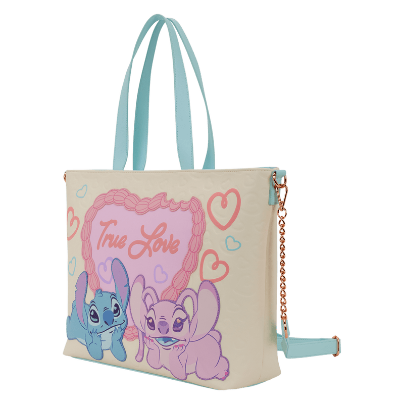Loungefly Disney Stitch & Angel True Love Tote Crossbody Bag - The Happy Toy Store