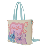 Loungefly Disney Stitch & Angel True Love Tote Crossbody Bag - The Happy Toy Store