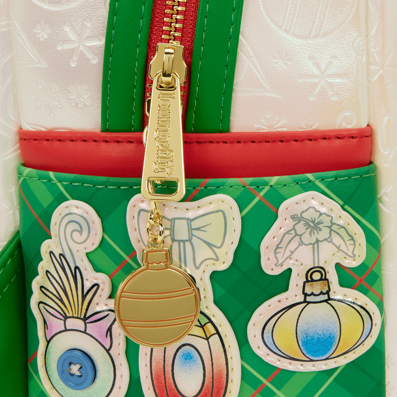 Loungefly Disney Stitch & Scrump Iridescent Holiday Ornament Mini Backpack - The Happy Toy Store