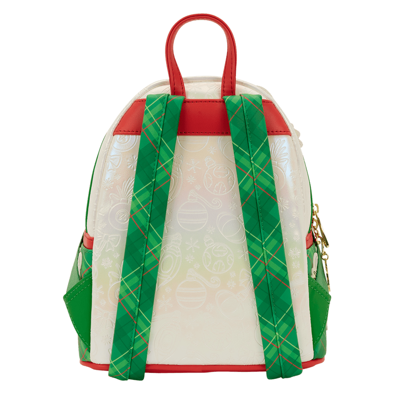 Loungefly Disney Stitch & Scrump Iridescent Holiday Ornament Mini Backpack - The Happy Toy Store