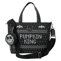 Loungefly Disney The Nightmare Before Christmas Jack Skellington Reversible Sequins Tote Crossbody Bag with Coin Bag - The Happy Toy Store