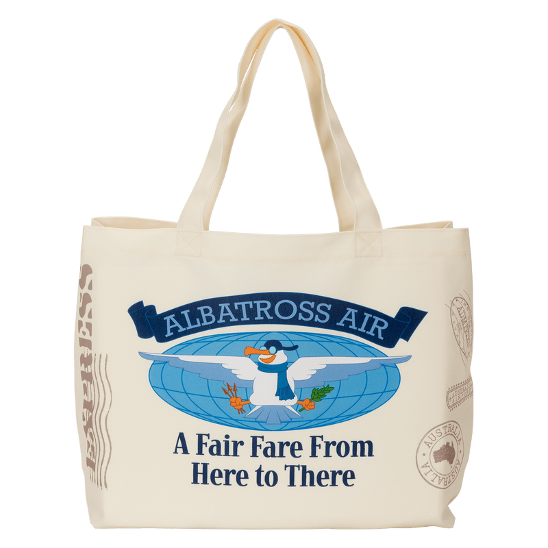 Loungefly Disney The Rescuers Down Under Albatross Air Canvas Tote Bag - The Happy Toy Store
