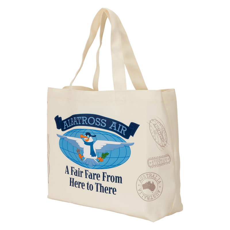 Loungefly Disney The Rescuers Down Under Albatross Air Canvas Tote Bag - The Happy Toy Store