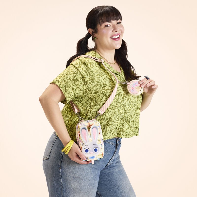 Loungefly Disney Zootopia 2 Judy Hopps Cotton Candy Cosplay Cell Phone Crossbody Bag with Coin Bag - The Happy Toy Store
